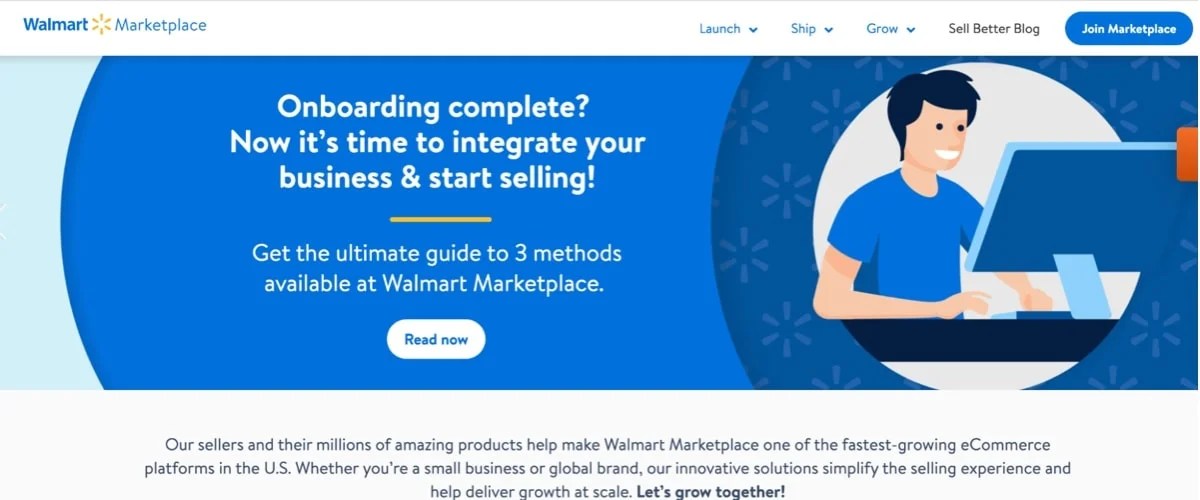 Walmart Marketplace homepage