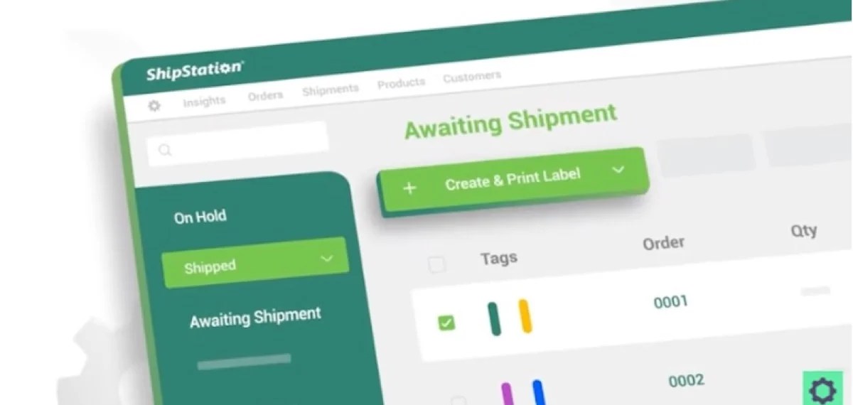 ShipStation dashboard with options to create labels