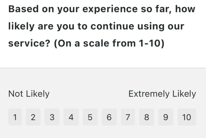 Likert scale example